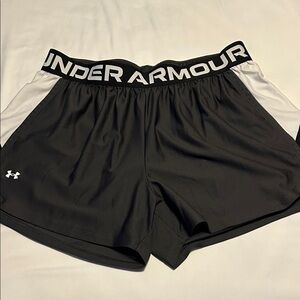 Under Armour Loose Women's Athletic Shorts - Black and Gray